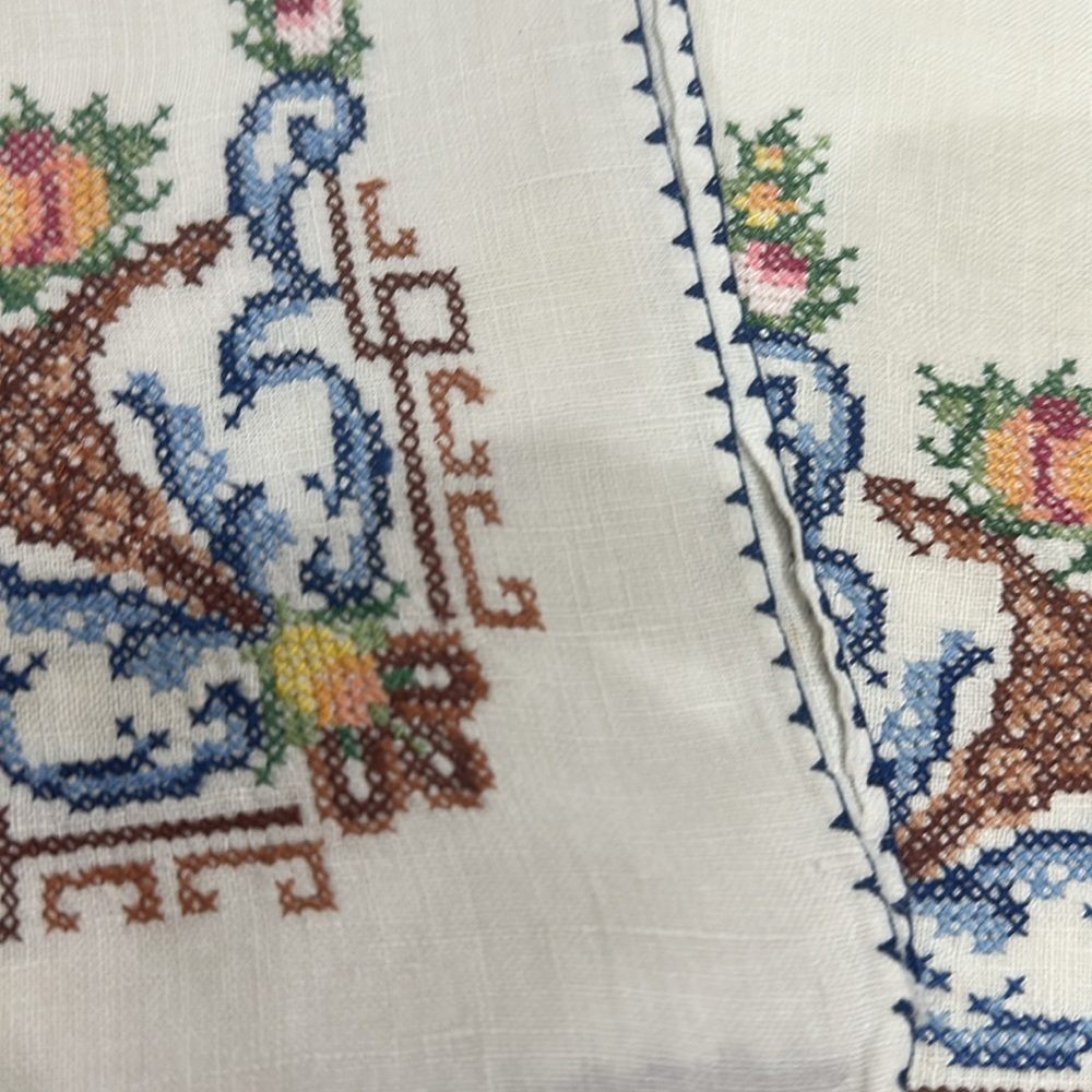 Italian Embroidered Vintage Table Linen Napkins - Picture 11 of 14